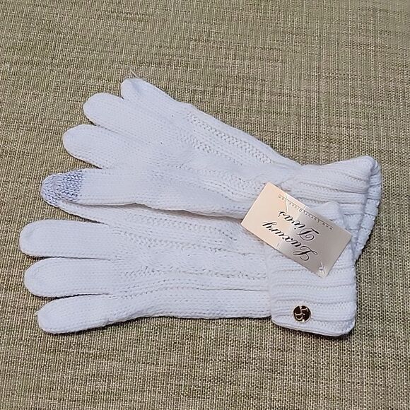 BRAND NEW LUXURY DIVAS KNIT COTTON WOMEN"S GLOVES - Picture 7 of 9
